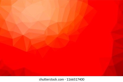 Light Red vector abstract polygonal layout. Glitter abstract illustration with an elegant design. Triangular pattern for your business design.