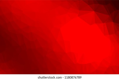 Light Red vector abstract polygonal texture. Triangular geometric sample with gradient.  The best triangular design for your business.