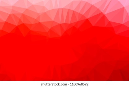 Light Red vector abstract polygonal cover. A vague abstract illustration with gradient. Triangular pattern for your business design.