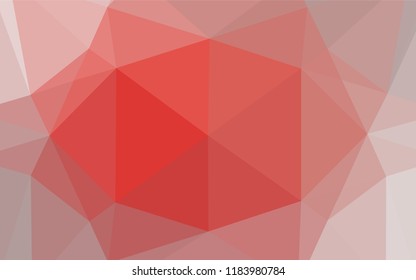 Light Red vector abstract polygonal texture. Shining illustration, which consist of triangles. Brand new style for your business design.