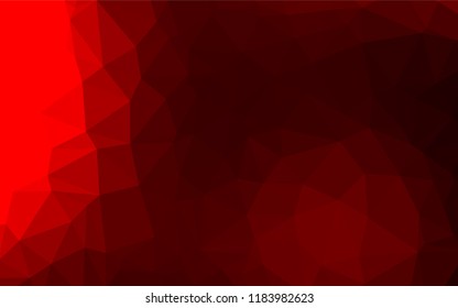 Light Red vector abstract polygonal texture. A vague abstract illustration with gradient. The best triangular design for your business.