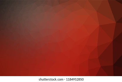 Light Red vector abstract polygonal texture. Shining illustration, which consist of triangles. The best triangular design for your business.