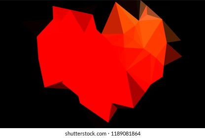 Light Red vector abstract polygonal cover. Shining illustration, which consist of triangles. The template can be used as a background for cell phones.