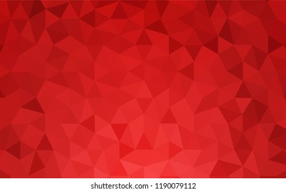 Light Red vector abstract polygonal template. Modern abstract illustration with triangles. Polygonal design for your web site.
