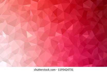 Light Red vector abstract polygonal background. Elegant bright polygonal illustration with gradient. A completely new design for your leaflet.