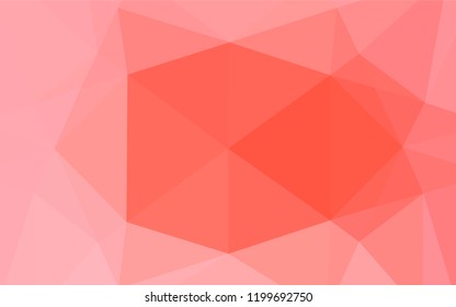 Light Red vector abstract polygonal cover. A sample with polygonal shapes. The completely new template can be used for your brand book.