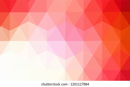 Light Red vector abstract polygonal template. Elegant bright polygonal illustration with gradient. Template for cell phone's backgrounds.