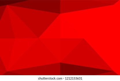 Light Red vector abstract polygonal texture. Shining colored illustration in a Brand new style. The best triangular design for your business.