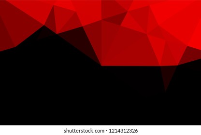 Light Red vector abstract polygonal cover. An elegant bright illustration with gradient. The best triangular design for your business.