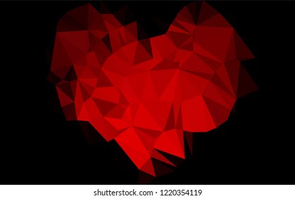 Light Red vector abstract polygonal cover. A vague abstract illustration with gradient. The polygonal design can be used for your web site.