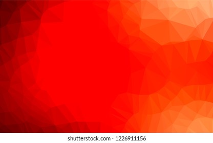 Light Red vector abstract polygonal cover. An elegant bright illustration with gradient. The best triangular design for your business.