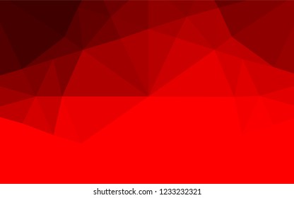 Light Red vector abstract polygonal layout. A vague abstract illustration with gradient. Triangular pattern for your business design.