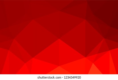 Light Red vector abstract polygonal texture. Shining illustration, which consist of triangles. A new texture for your design.