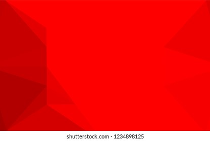 Light Red vector abstract polygonal texture. Colorful illustration in abstract style with gradient. The best triangular design for your business.
