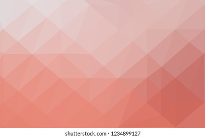 Light Red vector abstract polygonal cover. Glitter abstract illustration with an elegant design. Triangular pattern for your business design.