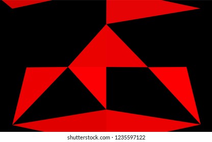 Light Red vector abstract polygonal texture. An elegant bright illustration with gradient. The best triangular design for your business.