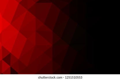 Light Red vector abstract polygonal layout. Brand new colorful illustration in with gradient. Completely new template for your business design.
