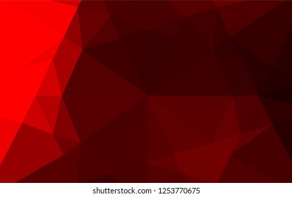 Light Red vector abstract polygonal cover. Geometric illustration in Origami style with gradient.  The polygonal design can be used for your web site.