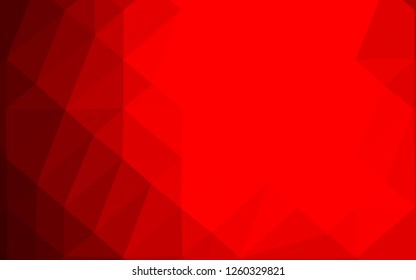 Light Red vector abstract polygonal layout. Glitter abstract illustration with an elegant design. Triangular pattern for your business design.