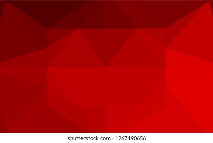 Light Red vector abstract polygonal texture. Creative geometric illustration in Origami style with gradient. The best triangular design for your business.