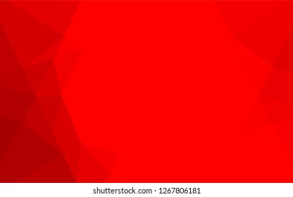 Light Red vector abstract polygonal cover. Triangular geometric sample with gradient.  The template can be used as a background for cell phones.