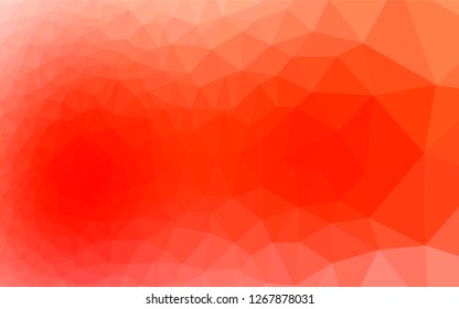 Light Red vector abstract polygonal cover. Geometric illustration in Origami style with gradient.  The best triangular design for your business.