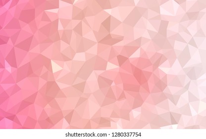 Light Red vector abstract polygonal template. A sample with polygonal shapes. Completely new template for your banner.