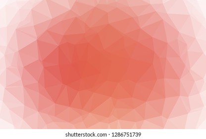 Light Red vector abstract polygonal texture. A completely new color illustration in a vague style. Completely new template for your business design.