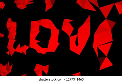 Light Red vector abstract polygonal texture. A sample with polygonal shapes. Template for your brand book.