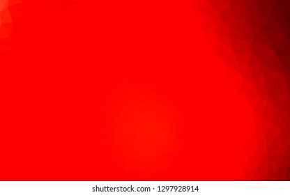 Light Red vector abstract polygonal layout. Colorful abstract illustration with gradient. Polygonal design for your web site.