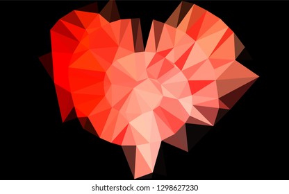 Light Red vector abstract polygonal texture. Triangular geometric sample with gradient.  The elegant pattern can be used as part of a brand book.
