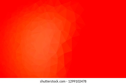 Light Red vector abstract polygonal cover. Glitter abstract illustration with an elegant design. Triangular pattern for your business design.