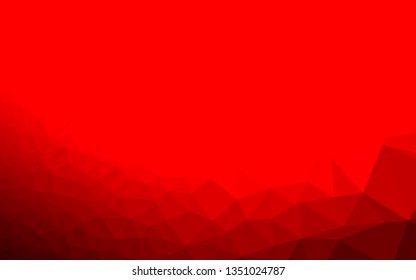 Light Red vector abstract polygonal layout. Triangular geometric sample with gradient.  Template for your brand book.