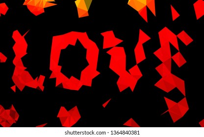 Light Red vector abstract polygonal texture. Colorful illustration in Origami style with gradient.  The best triangular design for your business.