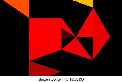 Light Red vector abstract polygonal layout. Glitter abstract illustration with an elegant design. Triangular pattern for your business design.