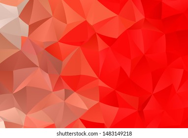Light Red vector abstract polygonal pattern. Triangular geometric sample with gradient.  New template for your brand book.