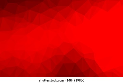 Light Red vector abstract polygonal cover. Shining illustration, which consist of triangles. Template for your brand book.