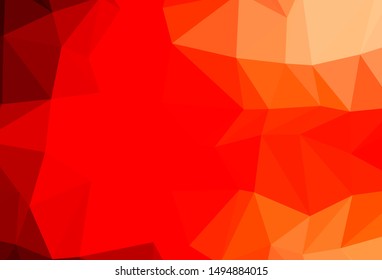 Light Red vector abstract polygonal texture. A completely new color illustration in a vague style. Triangular pattern for your business design.
