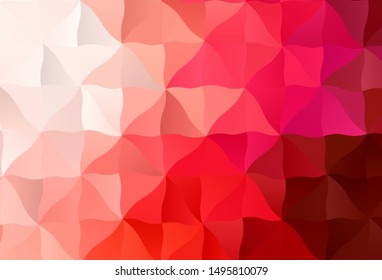 Light Red vector abstract polygonal pattern. Geometric illustration in Origami style with gradient.  Brand new design for your business.