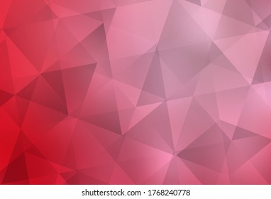 Light Red vector abstract polygonal background. Shining colorful illustration with triangles. Brand new style for your business design.