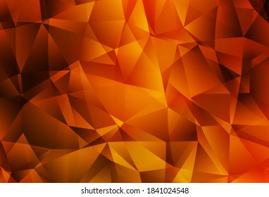 Light Red vector abstract polygonal template. Triangular geometric sample with gradient.  Best triangular design for your business.