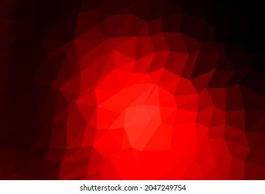 Light Red vector abstract polygonal cover. Shining illustration, which consist of triangles. Template for a cell phone background.