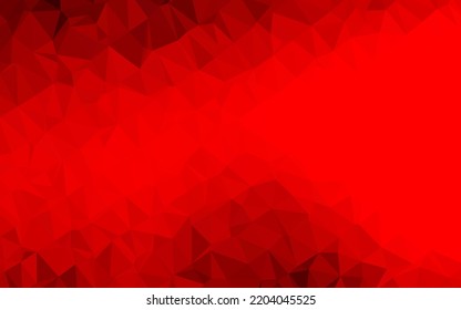 Light Red vector abstract polygonal texture. Shining colored illustration in a Brand new style. The best triangular design for your business.