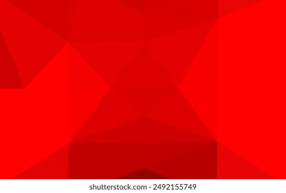 Light Red vector abstract polygonal layout. A vague abstract illustration with gradient. Triangular pattern for your business design.