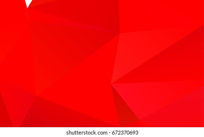 Light Red vector abstract polygonal template. Brand-new colored illustration in blurry style with gradient. The best triangular design for your business.