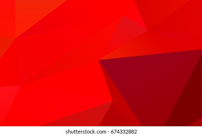 Light Red vector abstract polygonal background. Colorful abstract illustration with gradient. Triangular pattern for your business design.