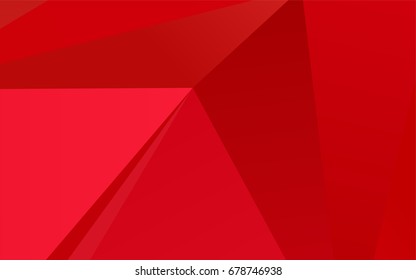 Light Red vector abstract polygonal template. Shining illustration, which consist of triangles. Triangular pattern for your business design.