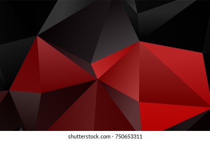 Light Red vector abstract polygonal pattern. Triangular geometric sample with gradient.  The textured pattern can be used for background.