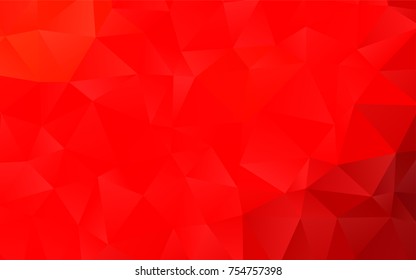 Light Red vector abstract polygonal template. Creative illustration in halftone style with gradient. Brand-new design for your business.