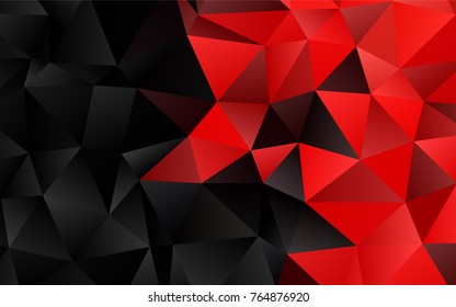 Light Red vector abstract polygonal background. Shining colored illustration in a brand-new style. Triangular pattern for your business design.